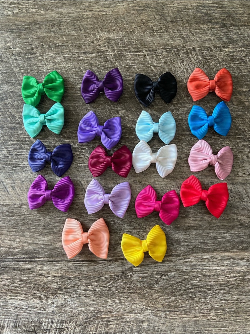 Baby/Toddler Small Hair Bows - Multi Color Pack